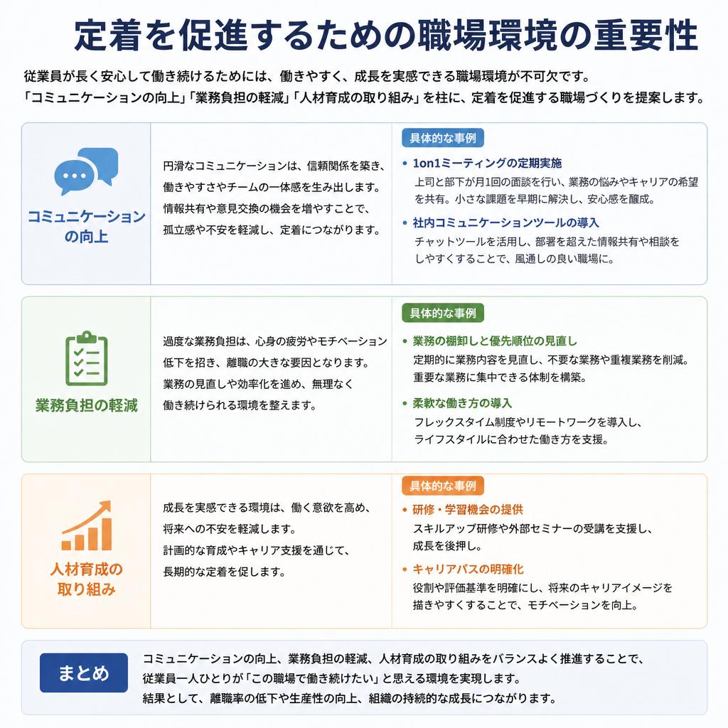 3. 定着を促進する職場環境づくり