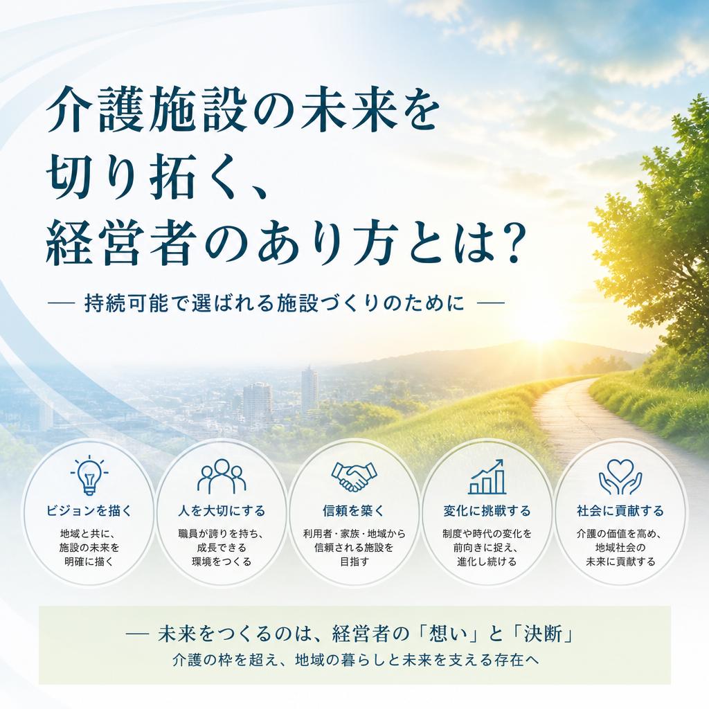 介護施設の未来を切り拓く、経営者のあり方とは？