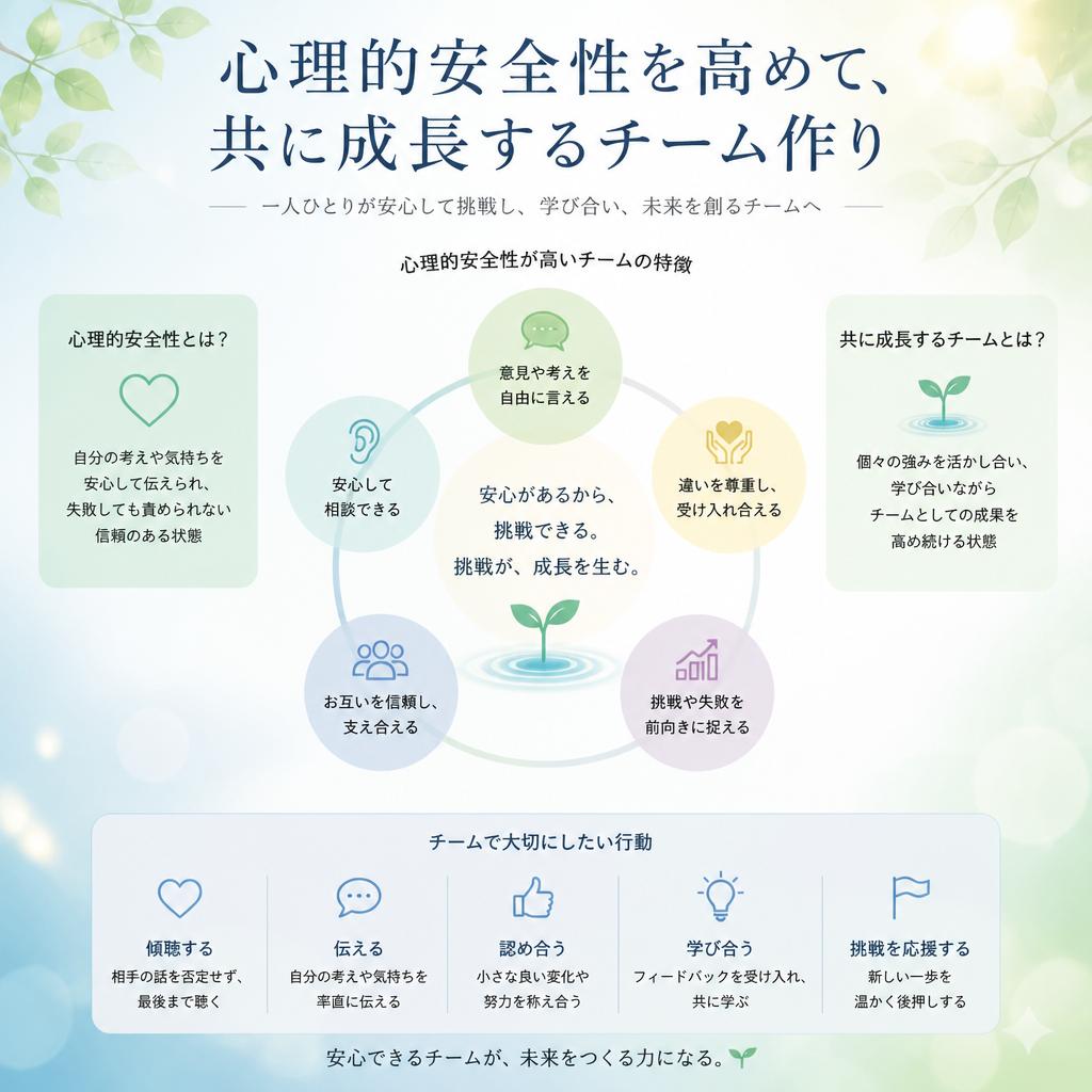心理的安全性を高めて、共に成長するチーム作りを