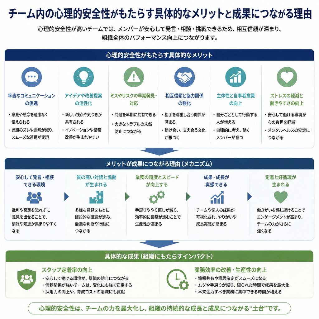 心理的安全性が向上するメリット