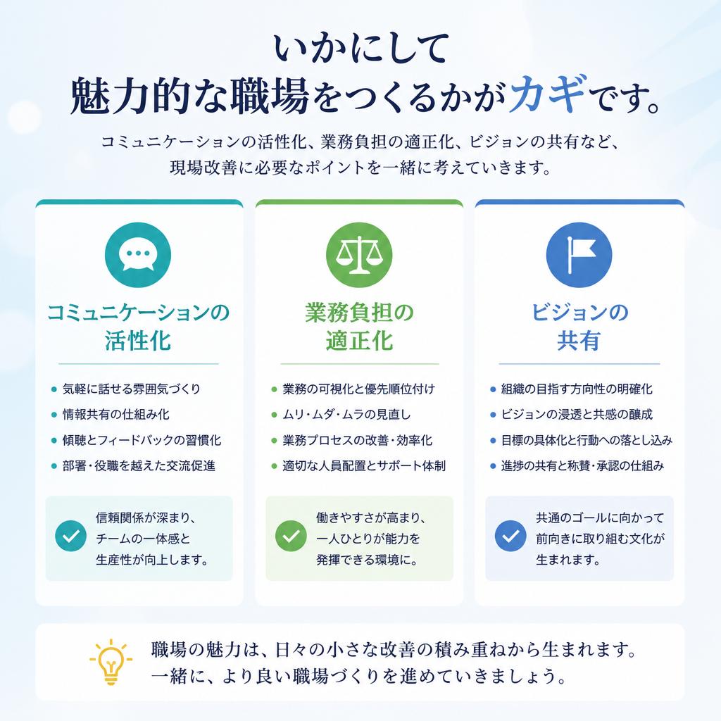 成功するための職場環境の整備
