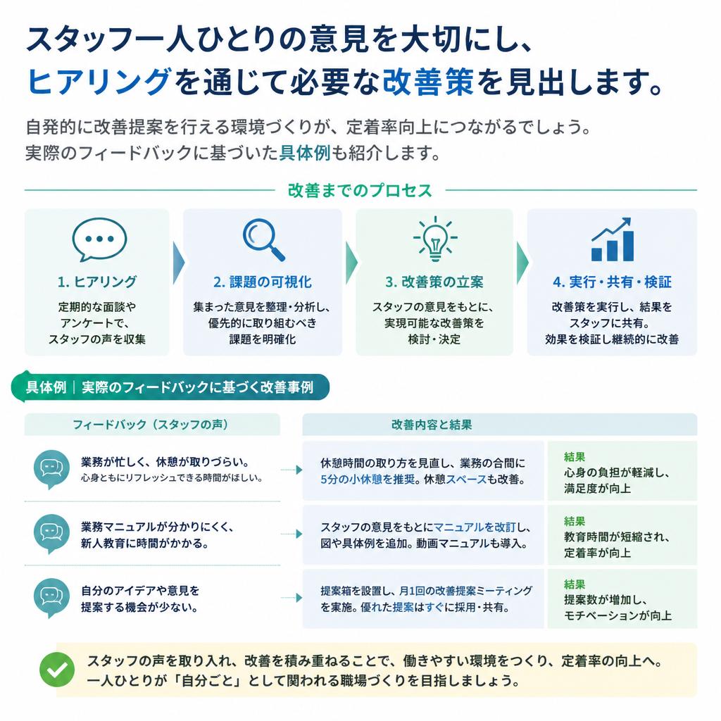 スタッフの声を活かした支援