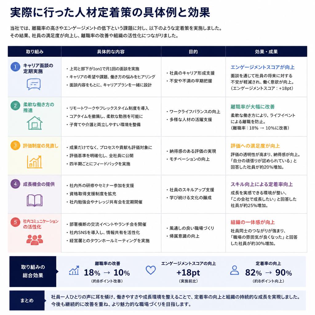 2. 具体的な定着策の導入