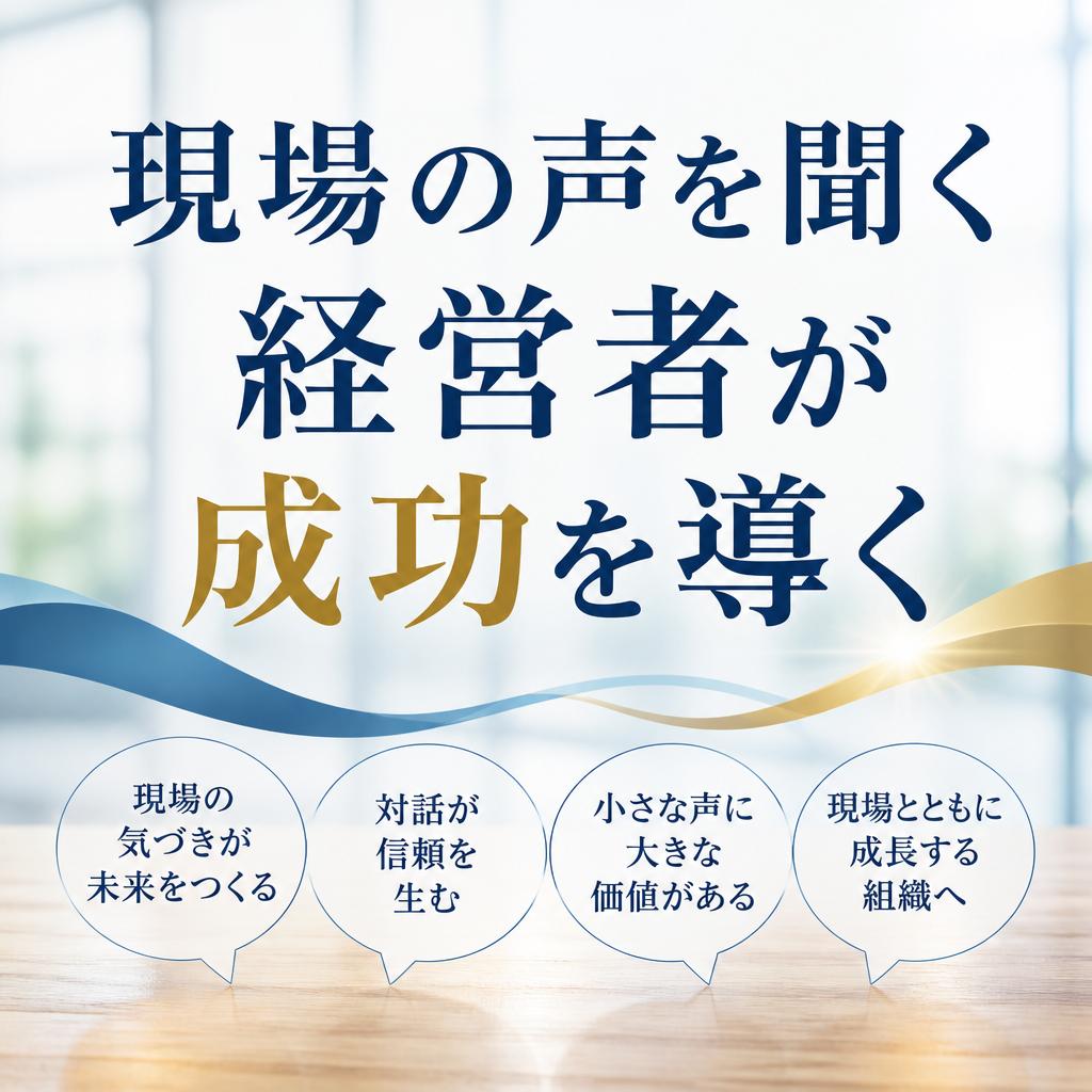 現場の声を聞く経営者が成功を導く
