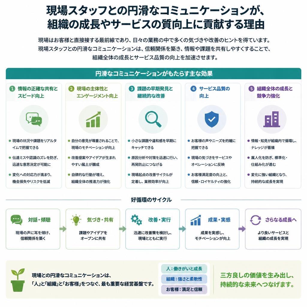 現場スタッフとのコミュニケーションの重要性