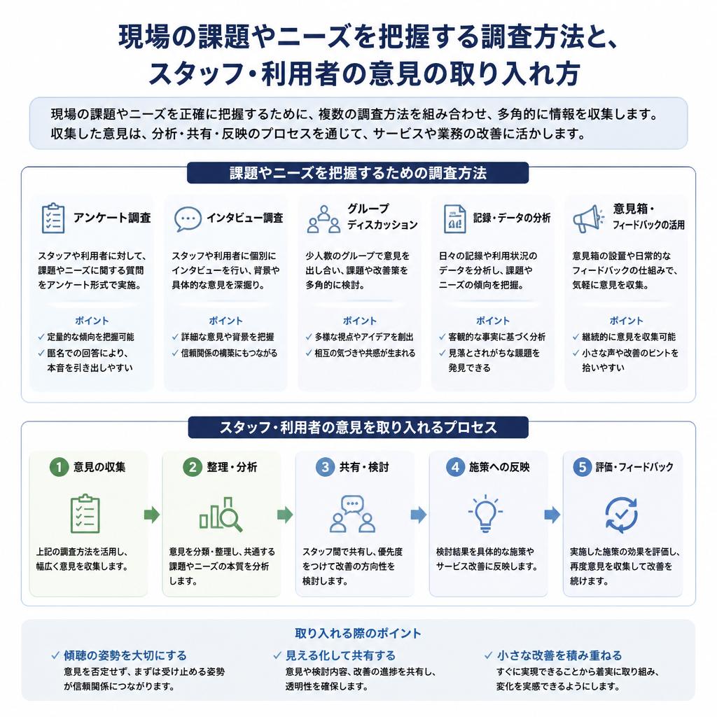 現場の実態を把握する